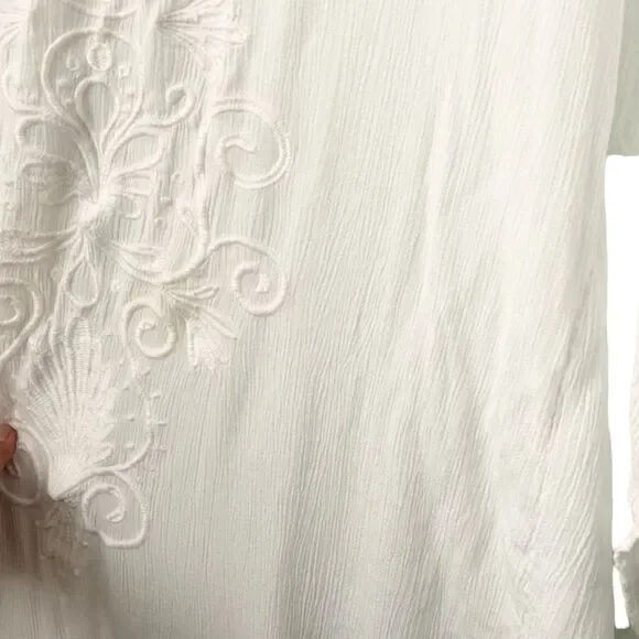 Lilly Pulitzer Mella Maxi Coverup In Resort White in Size S/M - Picture 6 of 11